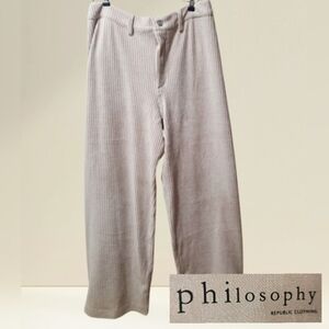 PHILOSOPHY REPUBLIC CLOTHING Soft Wide Rib Corduroy Pants NWT